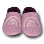 Preview: Wollwalkpuschen – Regenbogen rosa