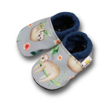 Preview: Faultier - Vegane Krabbelschuhe