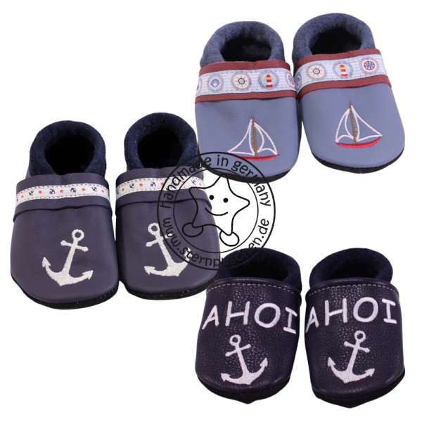 Lederpuschen Kleine Seefahrer