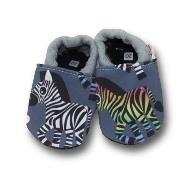 Zebra - Vegane Krabbelschuhe