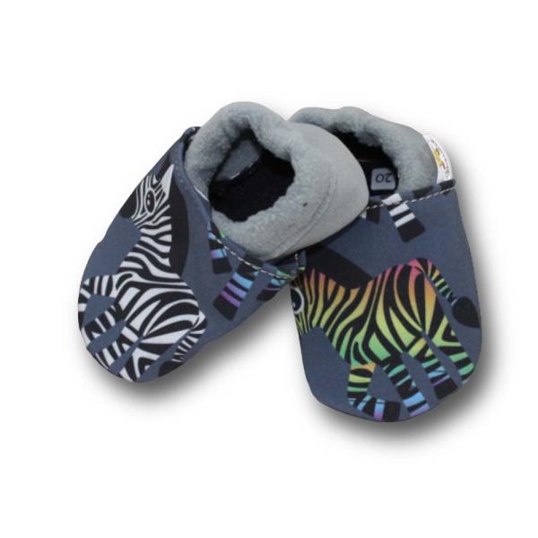 Zebra - Vegane Krabbelschuhe