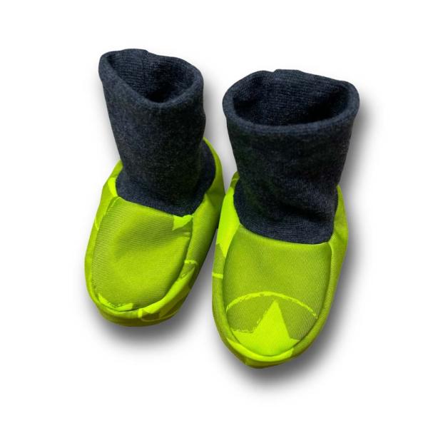 Softshell-Baby Schlupfis Neon- gelb Sterne