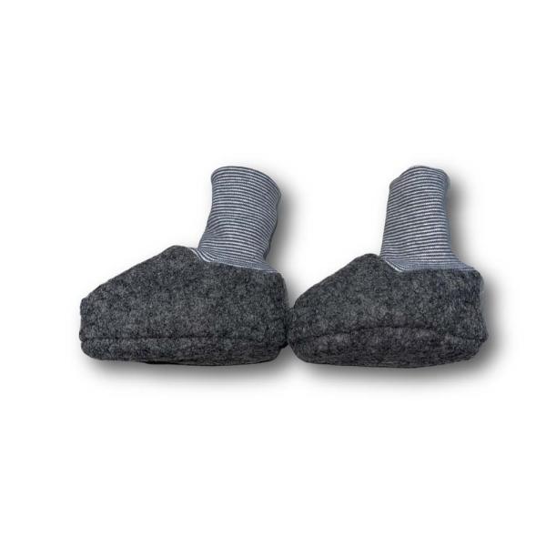 Walk-Baby-Schlupfi Wollwalk grau meliert